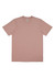 A short sleeve tee in a dusty pink shade, featuring a simple design and a brand logo.