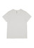 A white short sleeve women's t-shirt with a logo on the front. Simple and classic design.