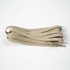 A pair of double-layer shoe laces in a light beige colour, arranged in a loose coil on a white background.