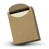 A rectangular kraft paper box with a rounded top, containing travel tissues in a compact design.