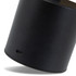 A black rechargeable table lamp with a USB-C charging port at the base, featuring a sleek cylindrical design.