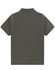 A dark green ladies' short sleeve polo shirt with a classic pique fabric and a logo on the back.