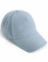 A light blue 5-panel cap with a jacquard texture featuring a logo on the side.