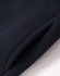 A navy fleecy sweatshirt featuring a half zip collar and a smooth fabric finish. It has a branded logo.