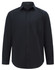 A black men's long-sleeve shirt in a cotton blend, featuring a button-down collar and a chest pocket.