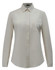 A ladies' long-sleeve shirt in a light beige cotton blend with a button-down front and a chest pocket.