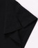 A black ultrafine cotton pique polo featuring a folded sleeve, with a small logo on the fabric.