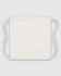 A white bag with two straps, featuring a smooth surface and simple design, suitable for carrying items.