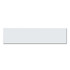 A glossy white sticker with a rectangular shape measuring 75 x 210mm, featuring an unspecified logo.