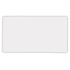 A square fridge magnet with rounded corners, featuring a plain white surface.