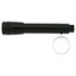A black Maverick flashlight with a keychain attachment. It has a cylindrical design and a push-button at one end.
