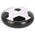A black and white hover soccer ball with a smooth surface, designed as a novelty item for fun and games.