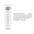 A white lip balm tube with a cylindrical shape, featuring a logo and ingredient list on the side.