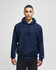 A navy blue Champion Reverse Weave® adult pullover hooded sweatshirt with a front pocket and hood.