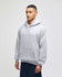 A grey pullover hooded sweatshirt with a front pocket and a logo. Casual fit suitable for everyday wear.