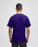 A purple Champion adult short-sleeve t-shirt displayed from the back, featuring a simple design and a logo.