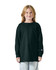 A black long sleeve t-shirt for youth, featuring a logo on one sleeve. The model is a child wearing the shirt.