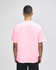 A pink Champion adult heritage jersey t-shirt displayed from the back view on a male model.