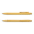 Two Moso bamboo pens lie side by side, showcasing their natural bamboo colour and design. Each pen features a clip.