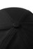 A black 5-panel cap made of 280gsm 100% cotton drill, featuring a button on top and a logo.
