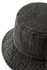 A dark grey, 280gsm 100% cotton drill washed bucket hat with a textured finish and stitched detailing.