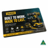 A promotional mouse mat featuring a black and yellow power drill, with a logo and various tool images on a textured background.