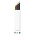 A box containing six assorted colouring pencils in shades of yellow, green, blue, and red, with a blank exterior.