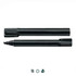 A black Staedtler Lumocolor permanent marker with a chisel tip, featuring a textured grip and a branding logo.