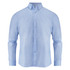 A light blue men's shirt with long sleeves and a button-down front. It features a collar and has a logo on the chest.