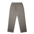 Cuffless track pants in a faded earthy tone, featuring an elastic waistband and a back pocket.