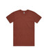 A marle tee in a rich rust colour with short sleeves and a crew neckline. The shirt features a logo.