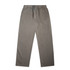 Cuffless track pants in a faded grey colour, featuring an elastic waistband and side pockets. Includes a logo.