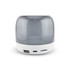 A Dazzle RGB Speaker in grey with a white base, featuring USB, Type-C, and TF card ports.