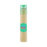 A tube containing long coloured pencils with a green lid and a cardboard base, featuring a logo.