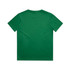 A green t-shirt with a standard cut and short sleeves, featuring a plain back and no visible designs.