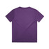 A purple kids' t-shirt featuring a simple design, with no visible logos or text on the back.