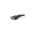 A black USB charging cable with a standard USB connector and a USB-C connector. It is coiled neatly.