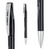 A metal pen named "Cobra MM Ice" featuring a sleek black body and silver accents, with a logo on the clip.
