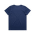A plain navy blue youth T-shirt with a simple design and no visible branding.