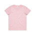 A pink Kids Staple Tee with a standard crew neckline and short sleeves. It features a logo on the label.