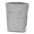 A grey cooler bag with a soft texture and a front pocket, featuring a subtle logo.