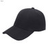 A black heavy acrylic cap with a six-panel design and a curved brim, featuring a logo.
