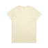A light cream-coloured T-shirt featuring a plain back and a small logo at the neckline.