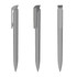 A set of three grey plastic pens with a high gloss finish and a clip design. The pens feature a sleek, modern look.
