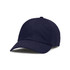 A navy blue adjustable cap featuring a structured design and a logo on the front.