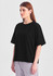 A black box tee with short sleeves, displayed on a model against a plain background.