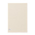 A medium cotton tea towel in a cream colour, featuring a small tag and a simple, plain design.