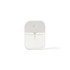 A white and transparent 35ml spray sanitiser bottle with a nozzle and minimalistic design. It has a logo on the front.