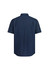 A classic fit men's short sleeve shirt in navy, featuring a simple back design and a logo.