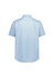 A light blue short sleeve shirt with a classic fit, featuring a collar and a back yoke design.